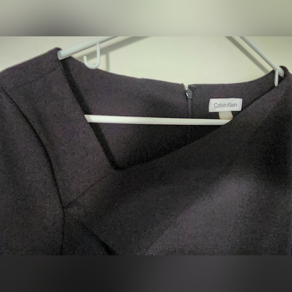 NWT Calvin Klein Black Dress w/ 3/4 sleeves - Picture 3 of 6
